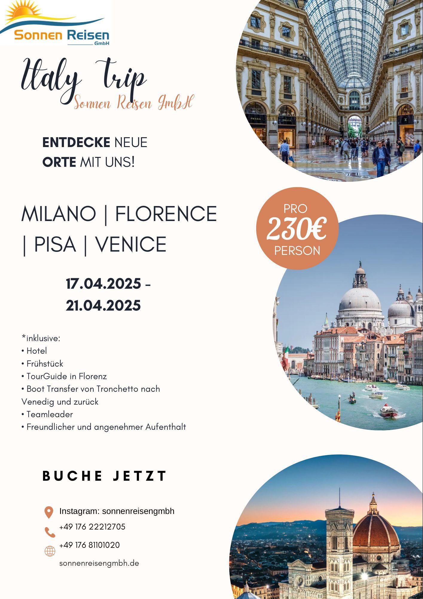 Italien-Rundreise — Aktueller Flyer