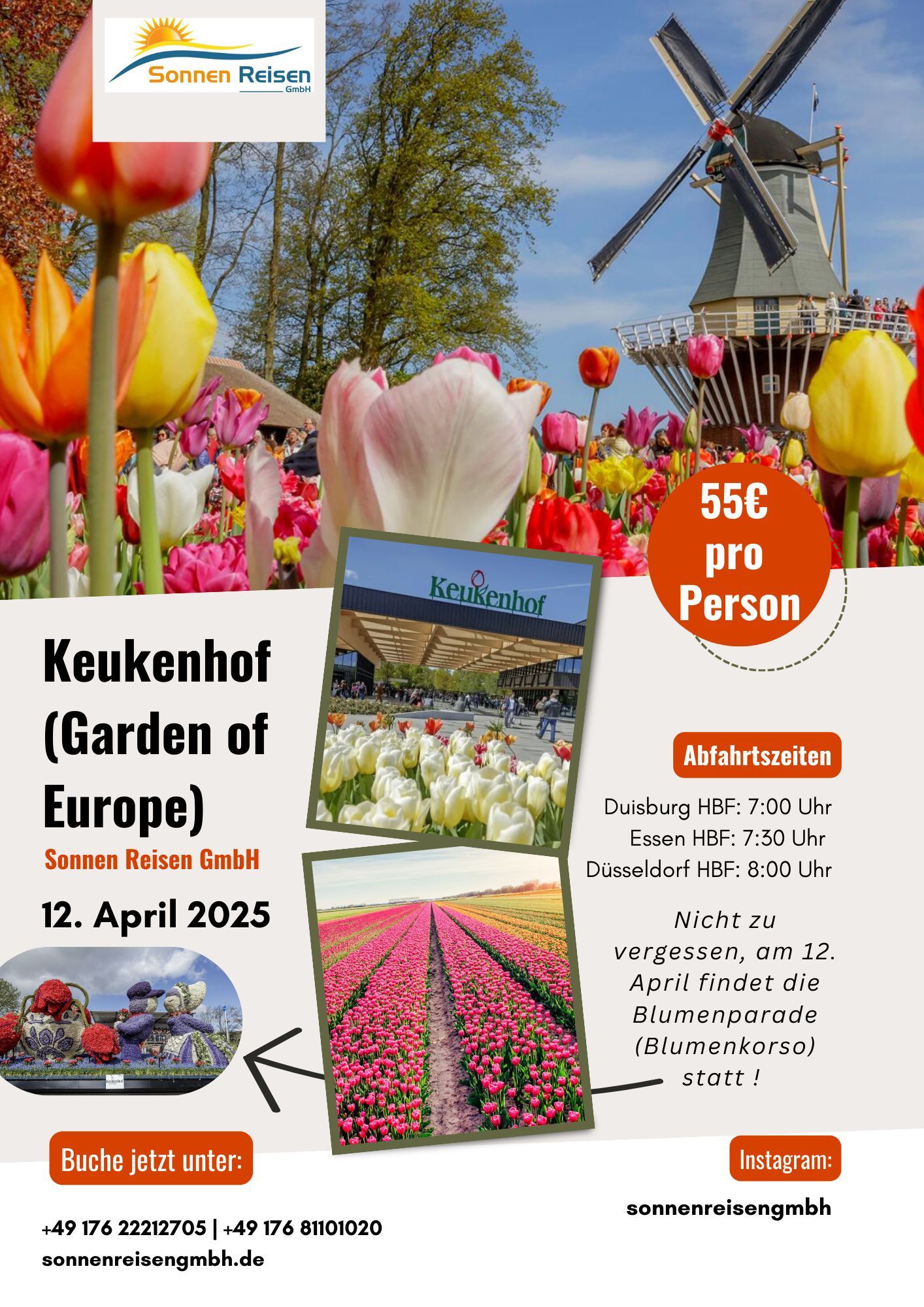 Keukenhof — "The Garden of Europe" — Aktueller Flyer