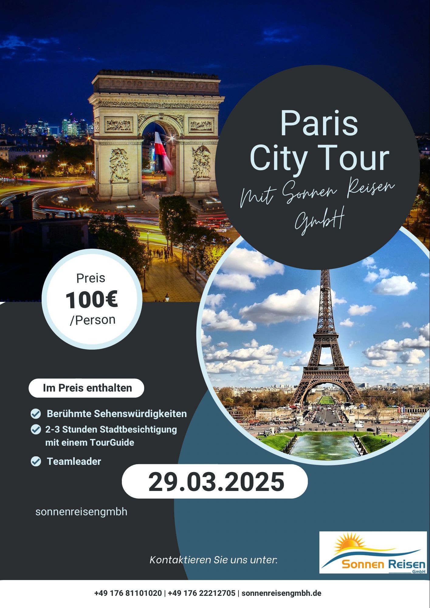 Paris City Tour — Aktueller Flyer